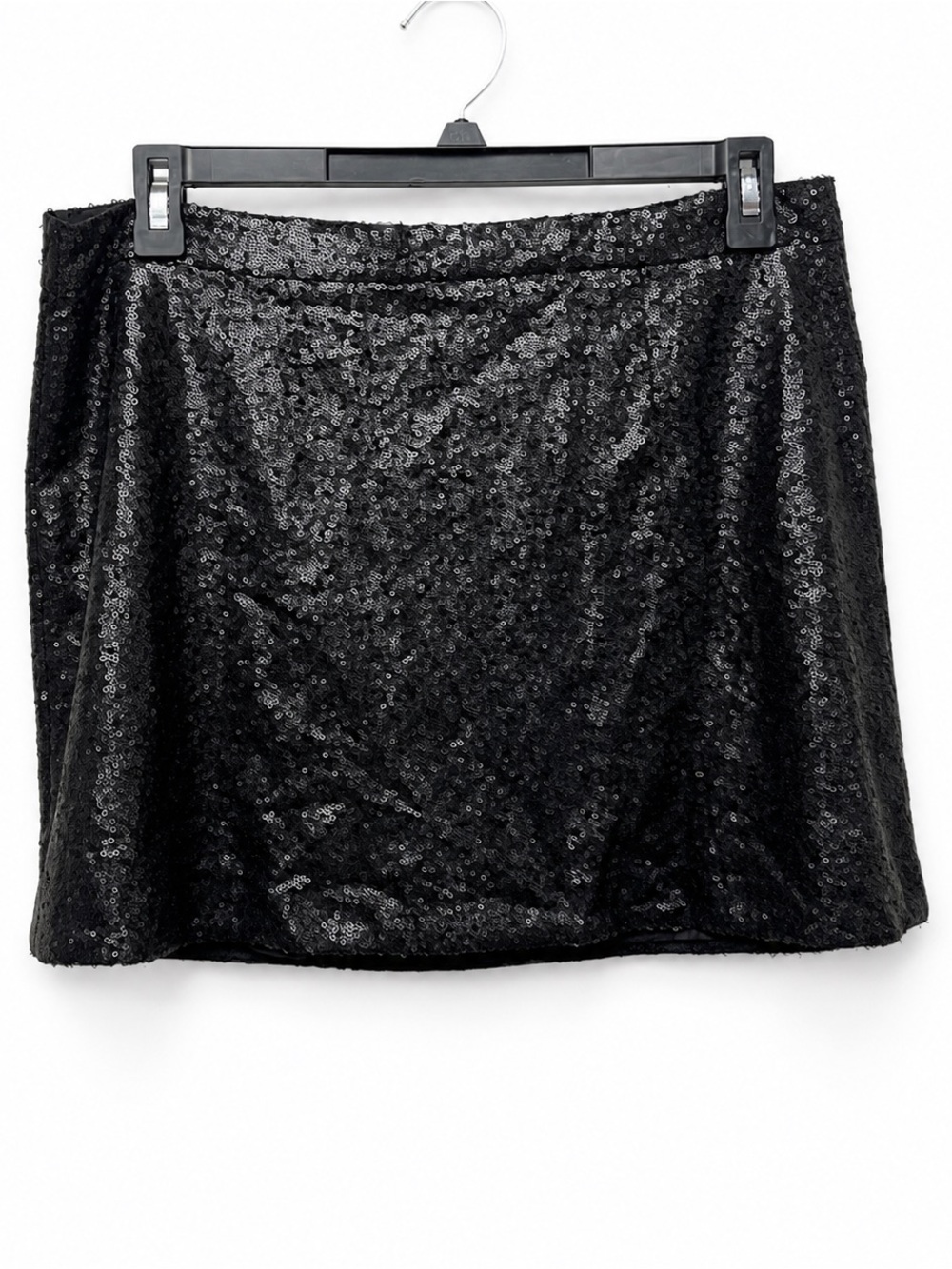 Decree Black Sequin Mini Skirt XL Sparkly Party Club Holiday Skirt